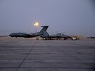 An IAF Illushin and a SU-30 resting after a days Flying on its way to Istres Air Base, France fo.jpg