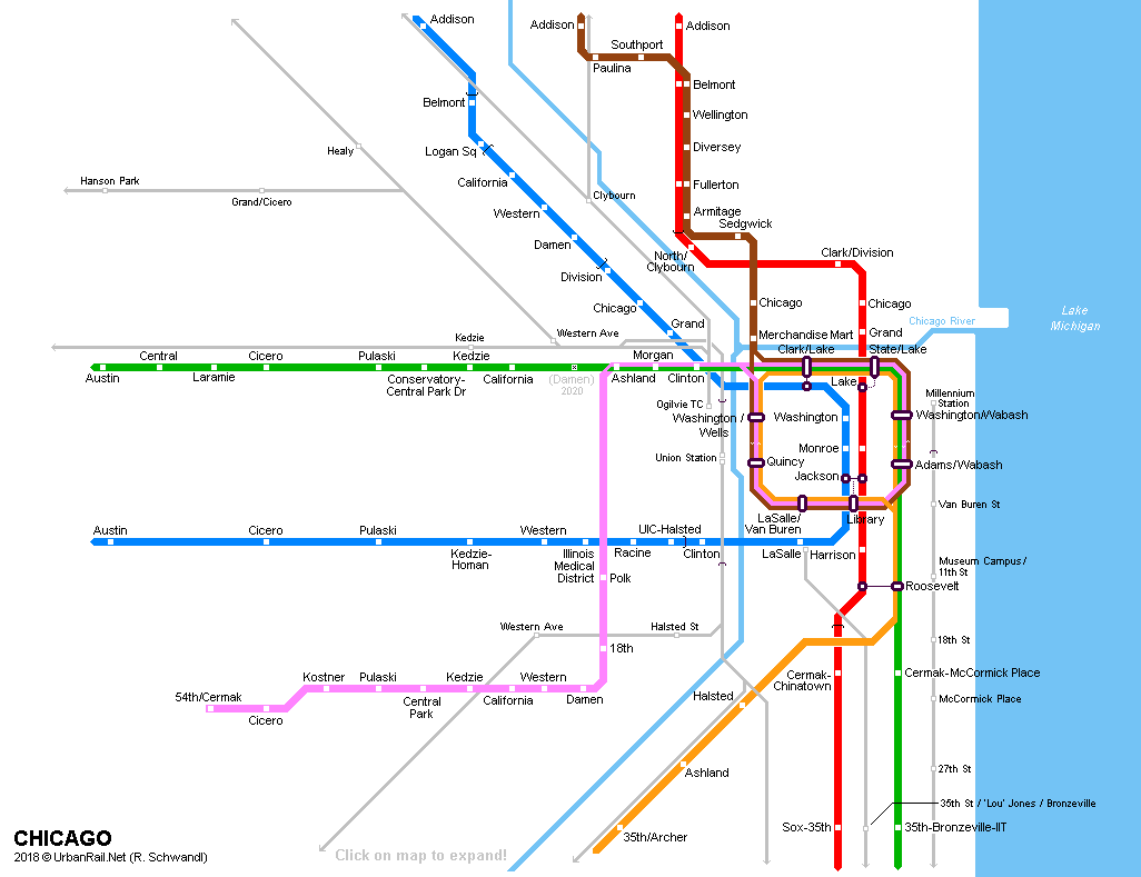 UrbanRail.Net > North America > USA > Illinois > Chicago L - Subway