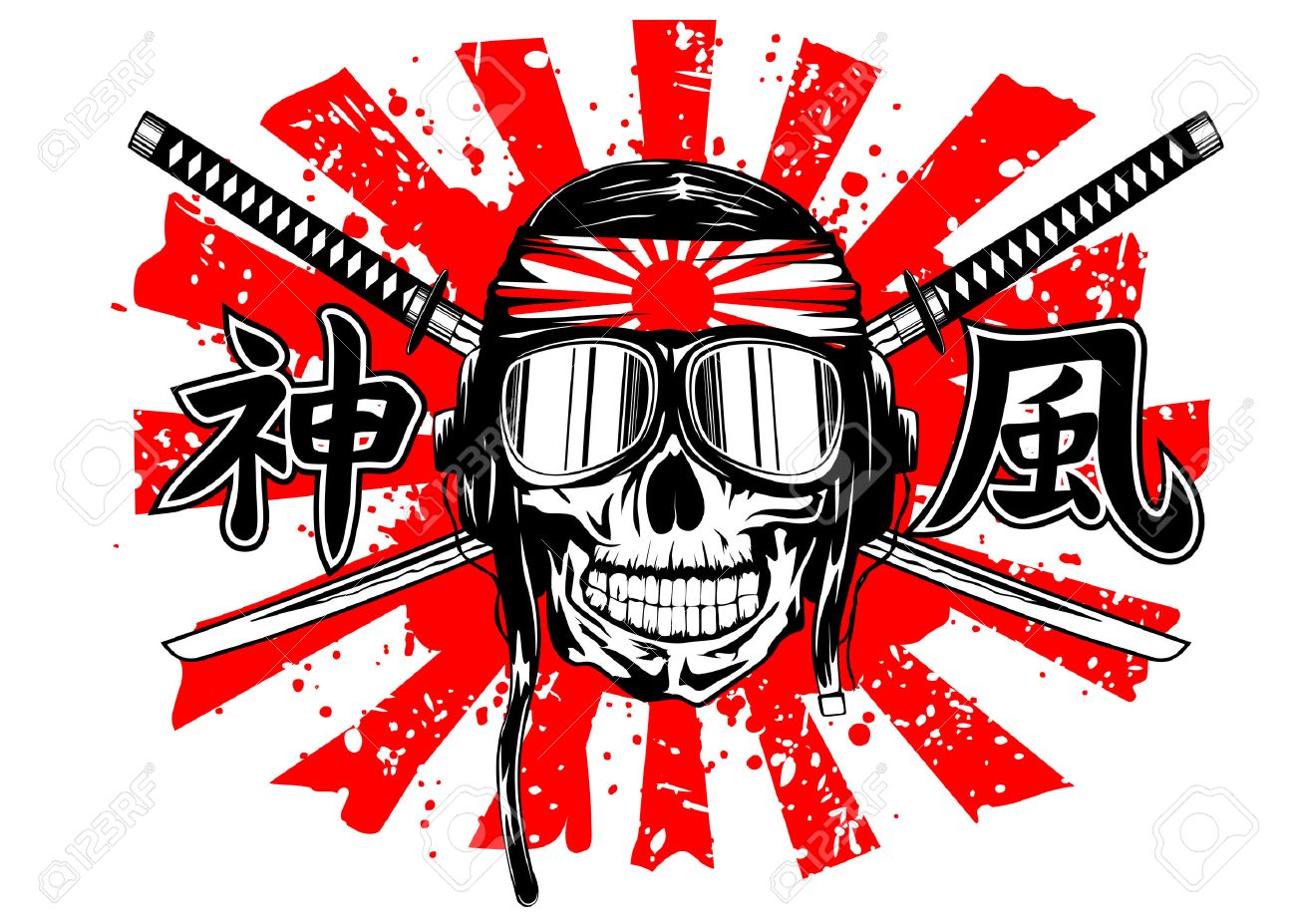 24191038-Vector-illustration-of-skull-of-kamikaze-in-helmet-with-hachimaki-and-glasses-crossed-swords-and-hie-Stock-Vector.jpg