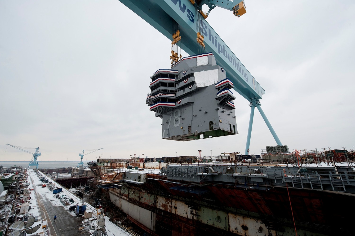 cvn-78 uss gerald r. ford aircraft carrier us navy huntington ingalls newport news shipbuilding 2013 42