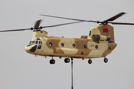 moroccan-air-force-ch47-chinook-helicopter-picture-id855875060