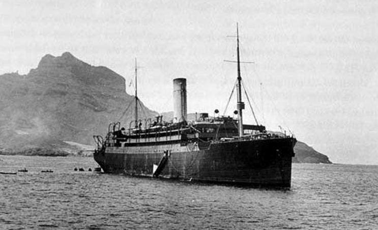 صورة للسفينة أس أس لورينتيك خلال الحرب العالمية الأولى