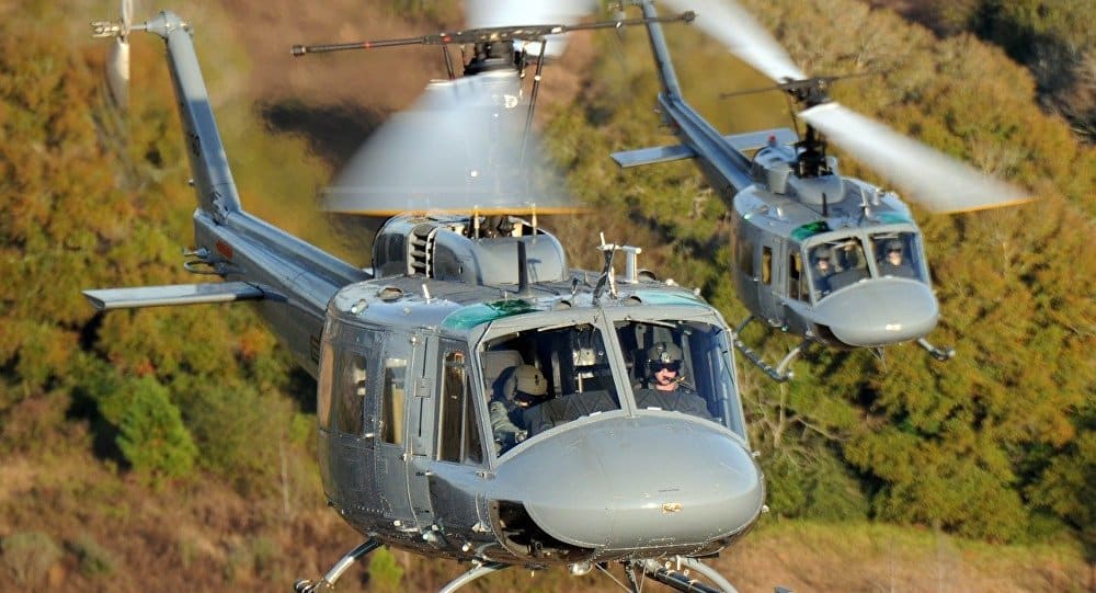 تحطم مروحية UH-1 اليابانية ..فيديو