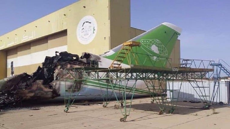 مفاجأة متعلقة بطائرة شحن أوكرانية دمرت في ليبيا