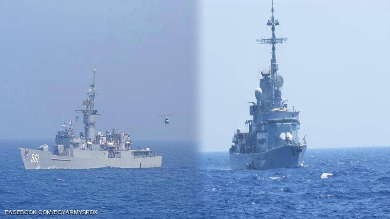 البحرية المصرية تستعد في المتوسط..صور