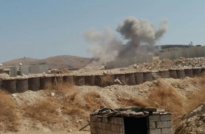 الجيش السوري يقصف محيط نقطة مراقبة تركية في حماة..فيديو
