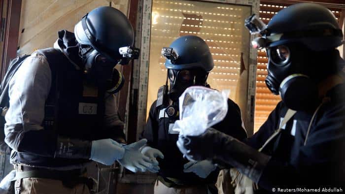 فريق الحظر الكيميائي يحمل الجيش السوري مسؤولية هجمات كيميائيه 