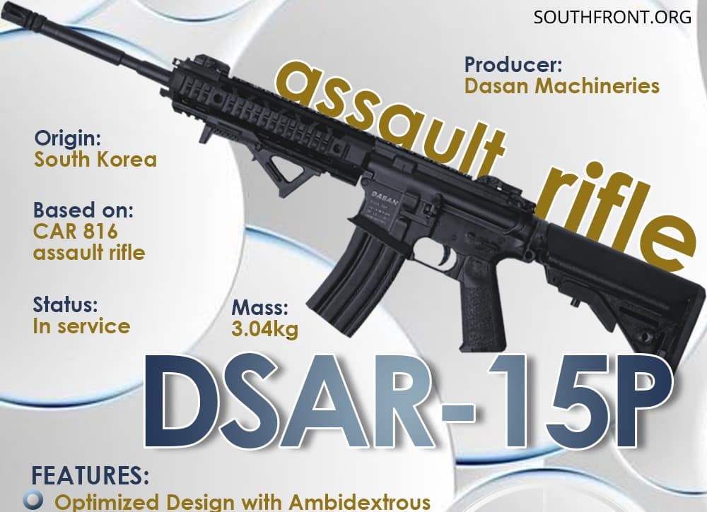 القوات الخاصة لكوريا الجنوبية تعتمد بندقية DSAR-15P كبندقية هجومية مستقبلية