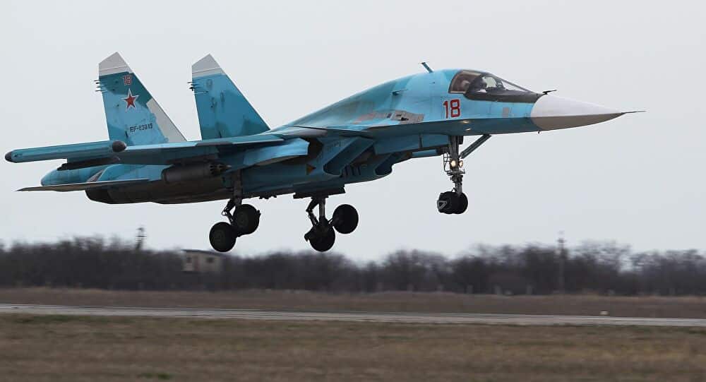 تحطم طائرة مقاتلة روسية من طراز Su-34 في منطقة خاباروفسك