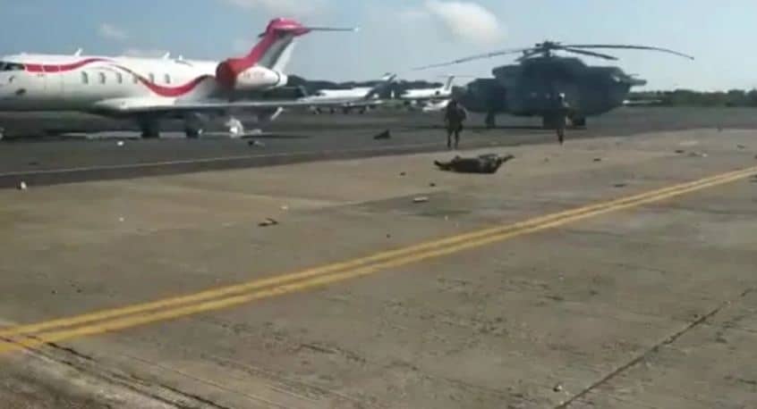 فيديو مرعب يظهر هبوط الطائرة المكسيكية من طراز Mi-17