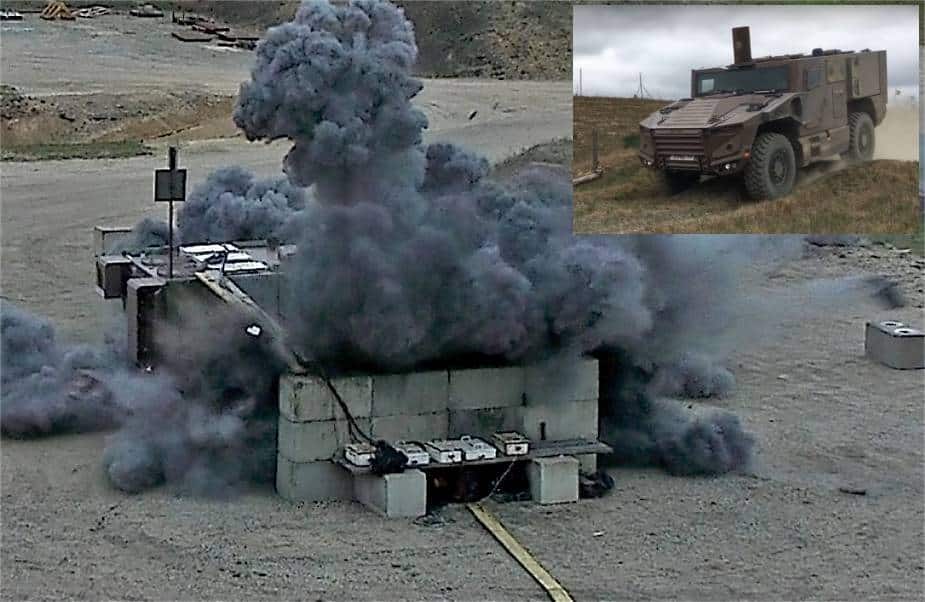 الجيش الفرنسي يجري اختبار انفجار لغم بمركبة سيرفال 4×4 المدرعة الجديدة
