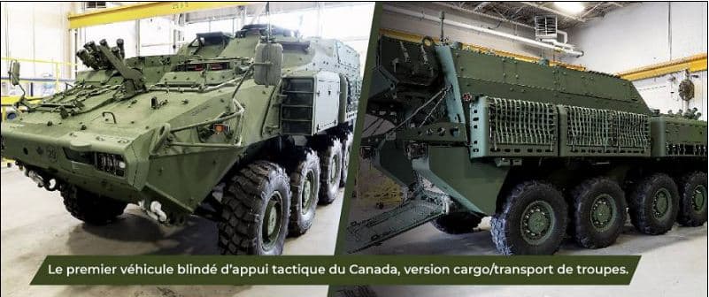 الجيش الكندي يكشف عن مركبة دعم قتالية مصفحة جديدة 8 × 8