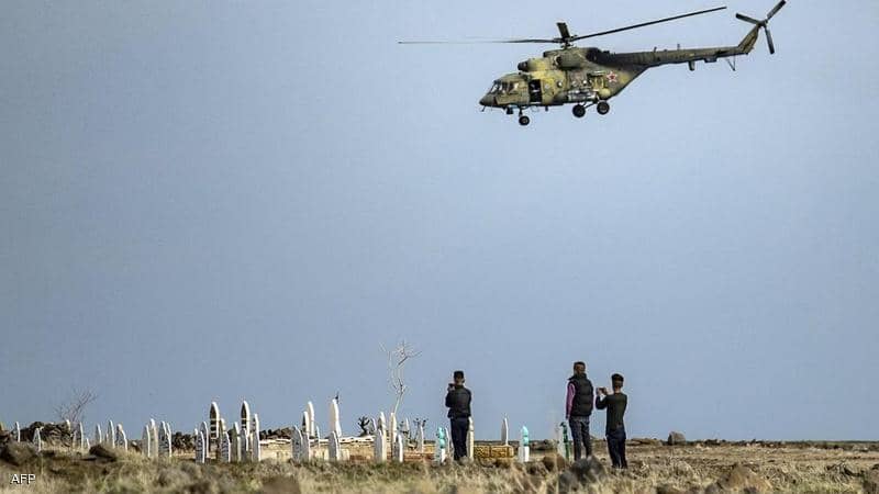تحطم مروحية روسية شمال شرقي سوريا ومقتل قائدها ووقوع عدد من الجرحى