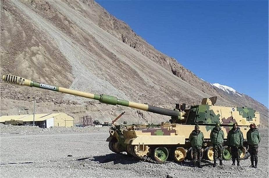 الهند تنشر مدافع هاوتزر ذاتية الدفع K9 Vajra 155 ملم في منطقة لاداخ 