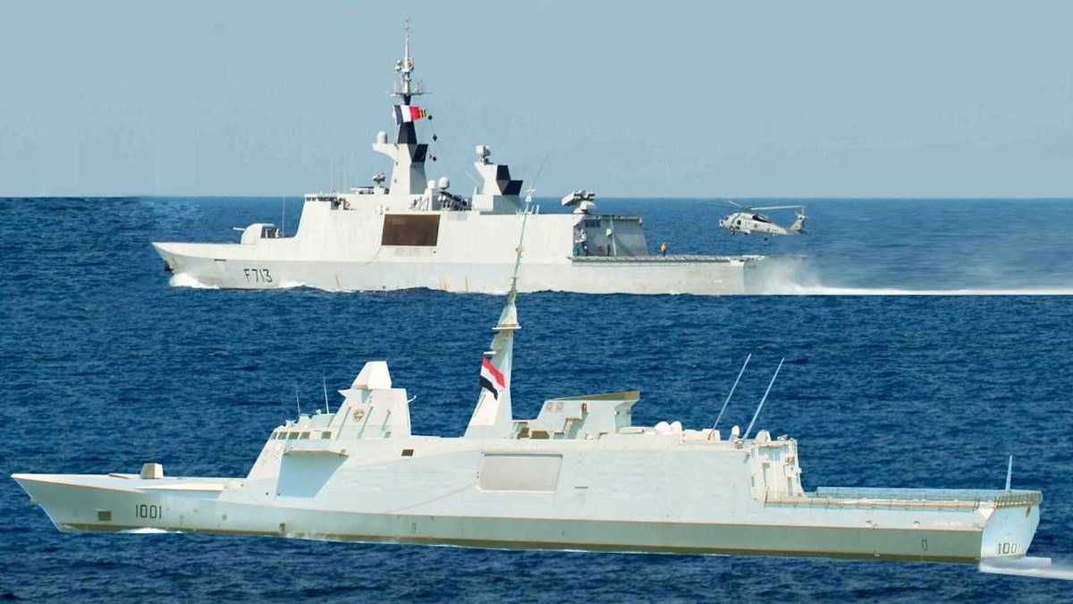 صور من التدريب البحري المشترك للقوات المصرية والفرنسية في المتوسط