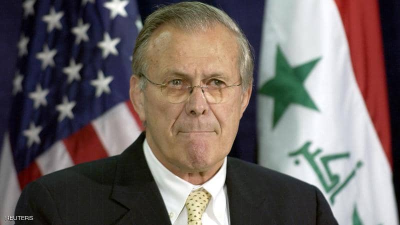 وفاة وزير الدفاع الأميركي الأسبق دونالد رامسفيلد ..مهندس الهجوم على أفغانستان والعراق