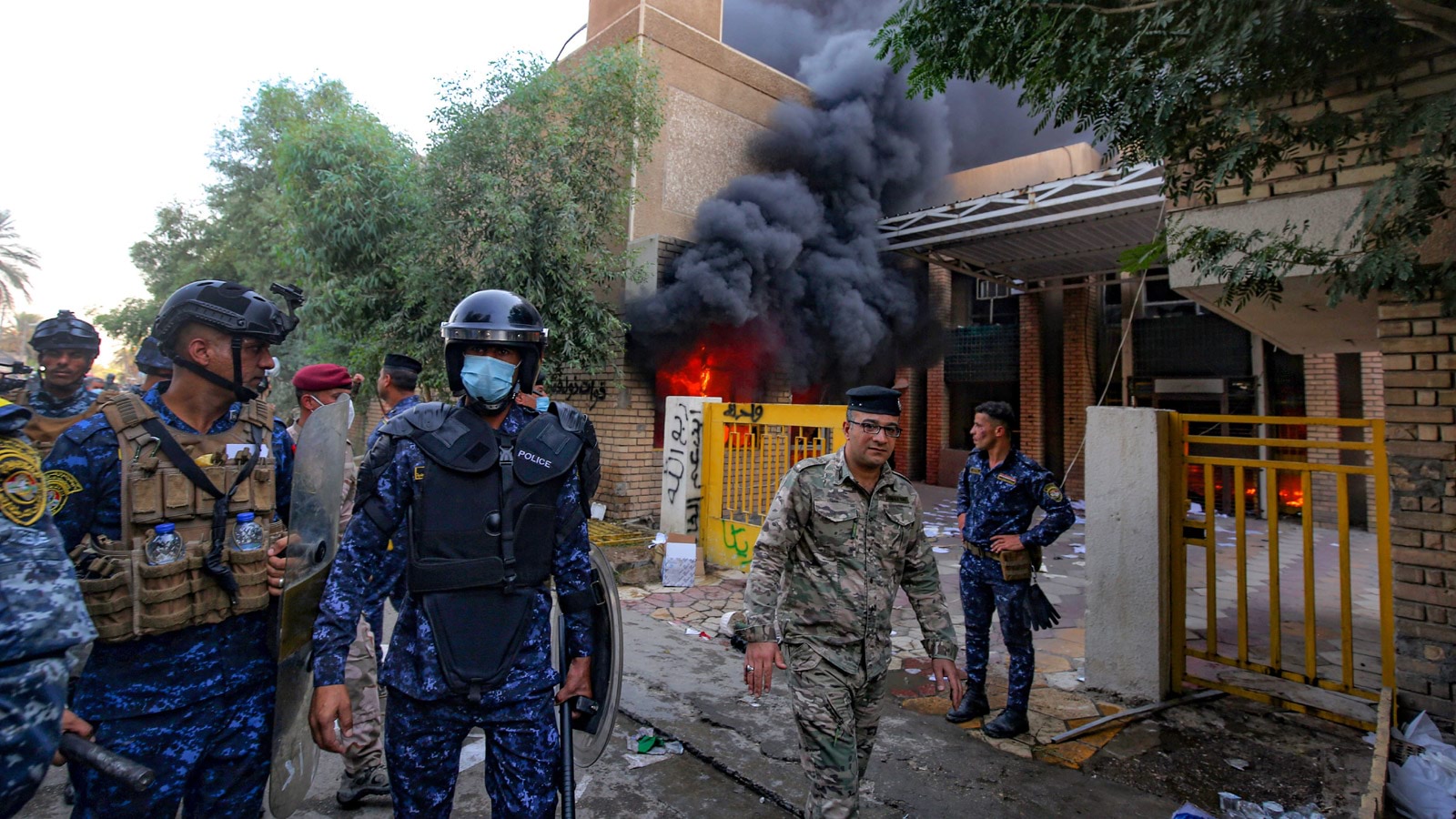قصف مقر للحشد الشعبي في بغداد لم يعرف مصدره 