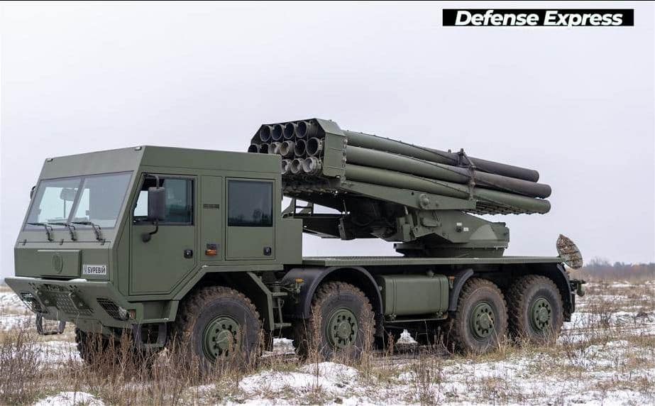 أوكرانيا ستنتج قاذفة صواريخ MLRS من بوريفيا 220 ملم تعتمد على هيكل شاحنة تاترا