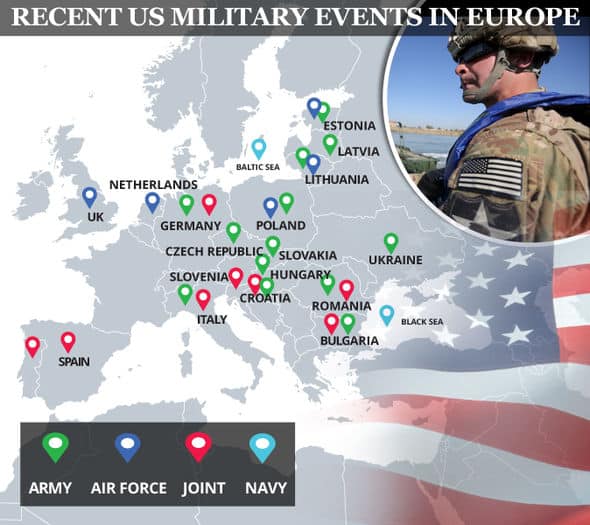 خلافات أمريكية بسبب أكرانيا وإقتراح روسي بضرب القواعد الأمريكية بأوروبا