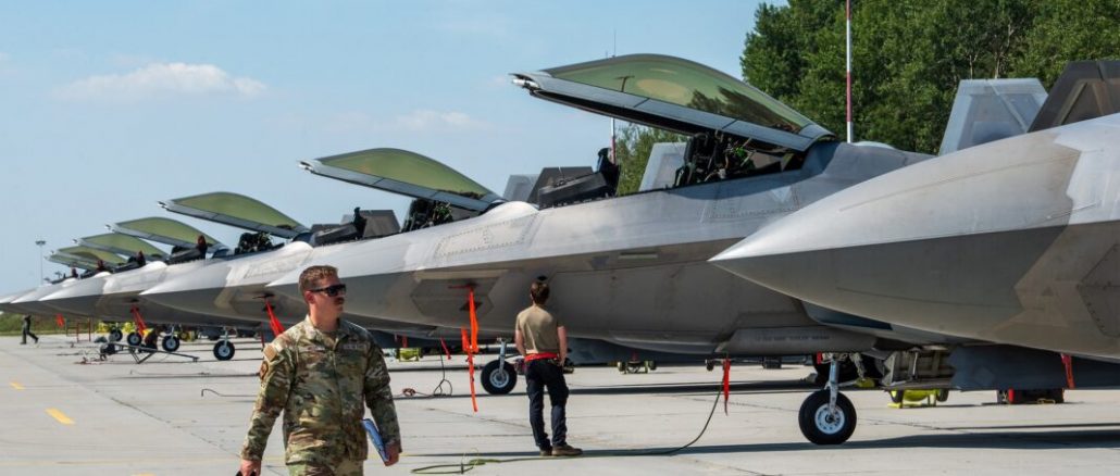 U.S. F-22s forward deploy to 32nd Tactical Air Base, Łask, Poland