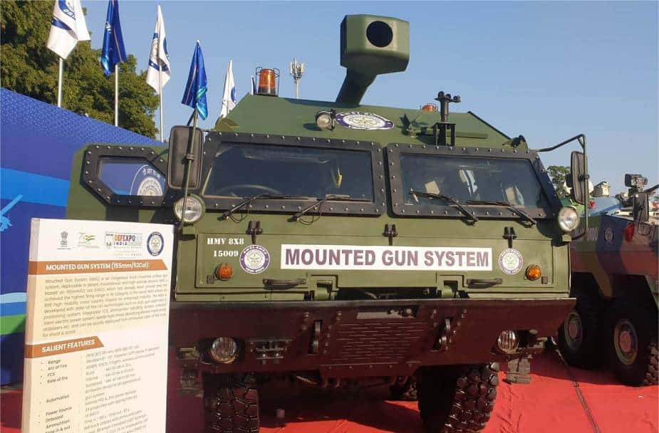 الهند تكشف عن نظام مدفعي جديد من طراز MGS 155mm 8x8