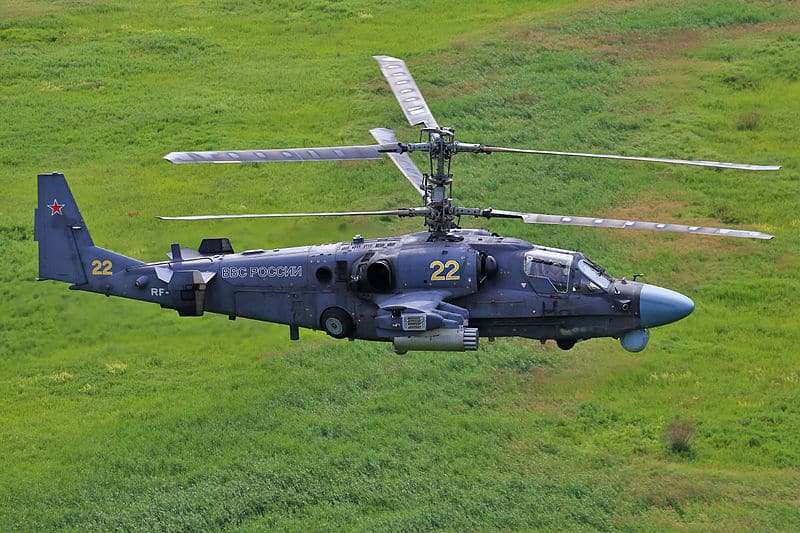 من قلب المعركة ..لقطات لأعمال قتالية لطائرات هليكوبتر هجومية روسية