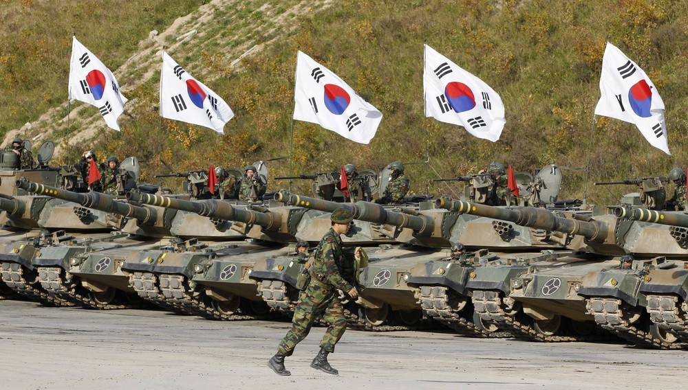 تدريبات مشتركة بين الاميركان و الكوريين قرب حدود كوريا الشمالية