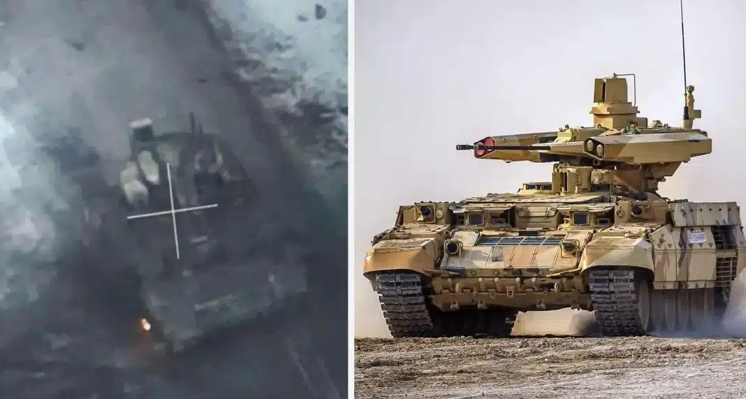 القوات الأوكرانية تتدعي تفجير دبابة ترميناتور الروسية “المرعبة”