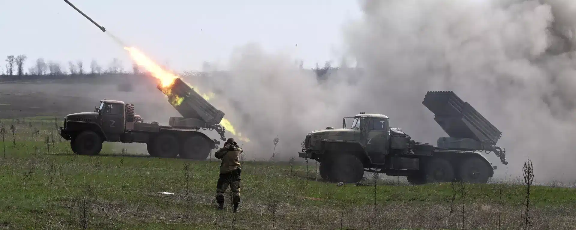 فيديو مرعب لأمطار اللهب الروسية الحارقة في أوكرانيا