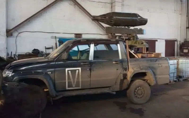 قاذفة صواريخ روسية محلية الصنع رصدت في أوكرانيا