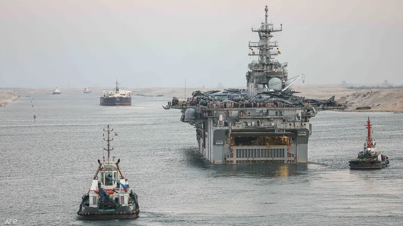 قوة الرد السريع التابعة للبحرية الأميركية تتجة لشرق المتوسط تحسبا لإتساع الحرب