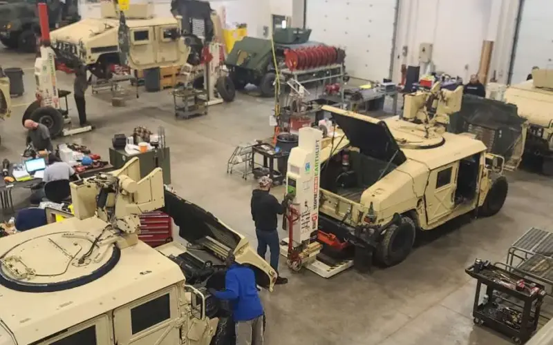 الجيش الأمريكي يثبت مجموعة التحديث رقم 10000 على مركبات الهامفي MMWV