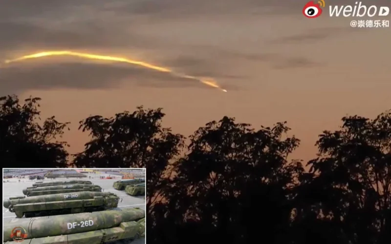 الصين تطلق اختبارا لصاروخ DF-26D الجديد الأسرع من الصوت “قاتل غوام “