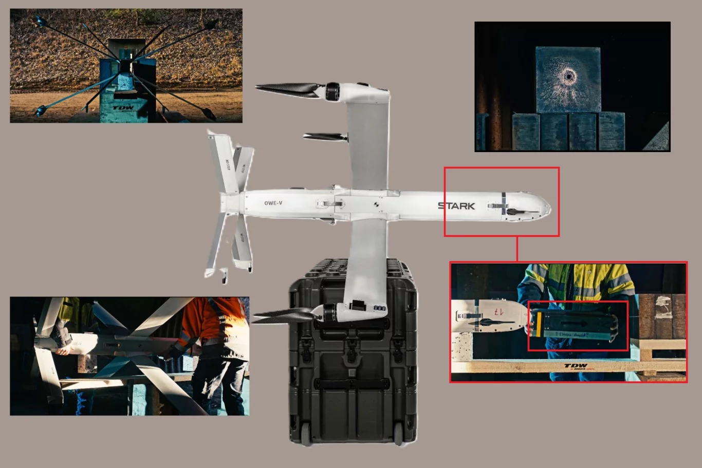 شركتا TDW وSTARK تختبران الرأس الحربي LION STRIKE 110 على طائرة VIRTUS المسيّرة"