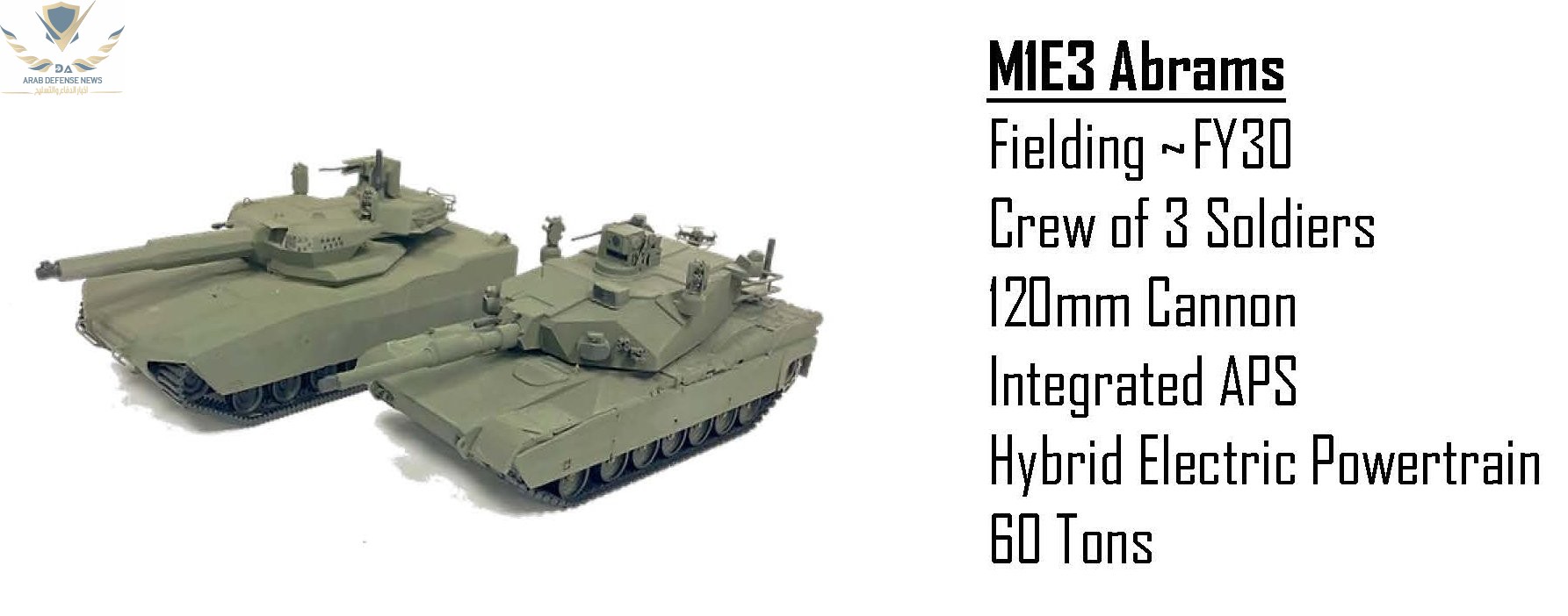 الجيش الأمريكي يكشف عن نموذج أولي مبكر لدبابة M1E3 من الجيل التالي