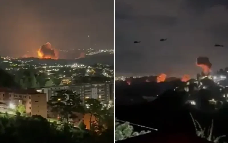 أمريكا تشن حربا على فنزويلا وانفجارات في العاصمة كراكاس