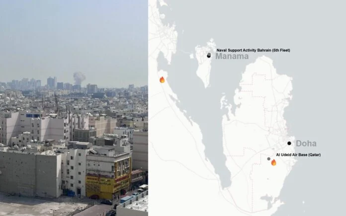 إيران تقصف القواعد الأمريكية في الخليج العربي بهجمات صاروخية باليستية