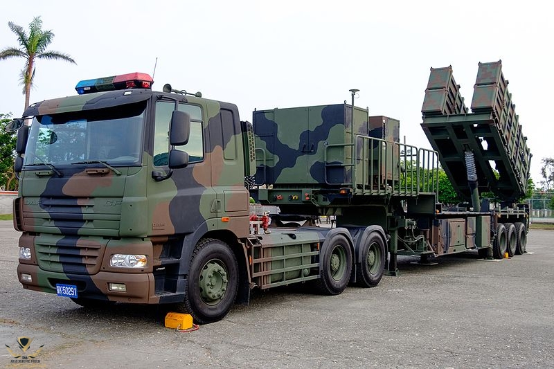 ROCN_Hsiung_Feng_II_&_Hsiung_Feng_III_Anti-Ship_Missile_Launchers_Trailer_and_Truck_Display_at...jpg