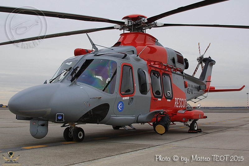 AgustaWestland AW139 cn 31563  Algerian Naval Forces AS-14 Milan Malpensa February 2015.jpg