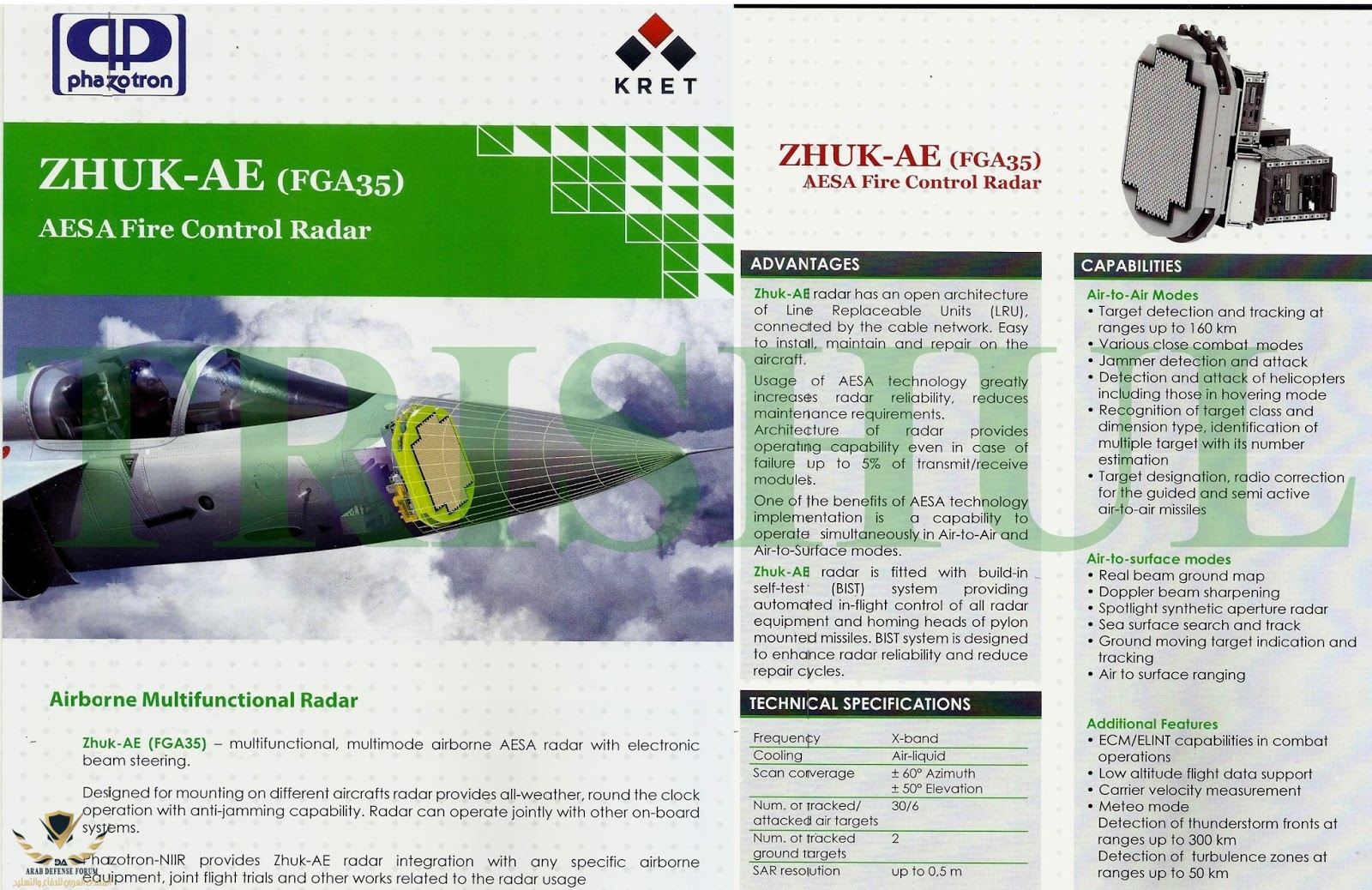 Phazatron JSC's ZHUK-AE FGA-35 AESA-MMR proposed for Tejas Mk2 MRCA.jpg