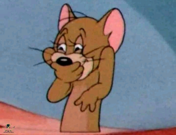 تمب جيرى بيضحك وحاطط ايده على بقه.jpg