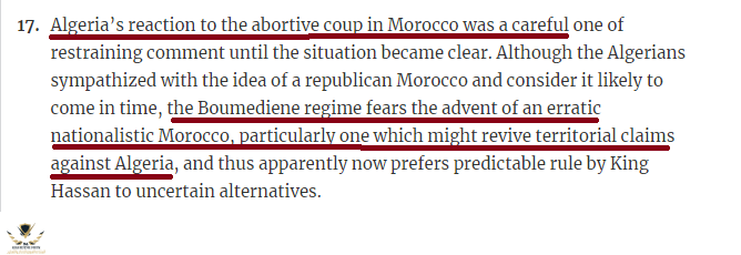  فعل الجزائر من المحاولة الانقلابية فيالمغرب كان حذر فرغم تعاطفها مع فكرة الجمهورية في المغرب ...png