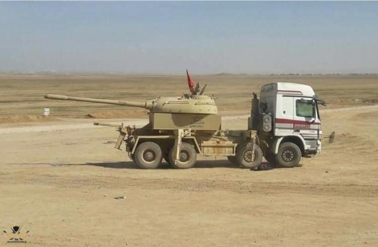 برج دبابة تي ٥٥ محمل على شاحنة.jpg