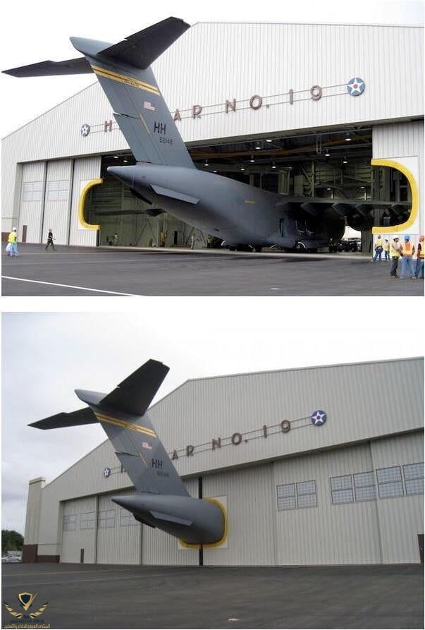 When the plane won't fit in the hangar.jpeg