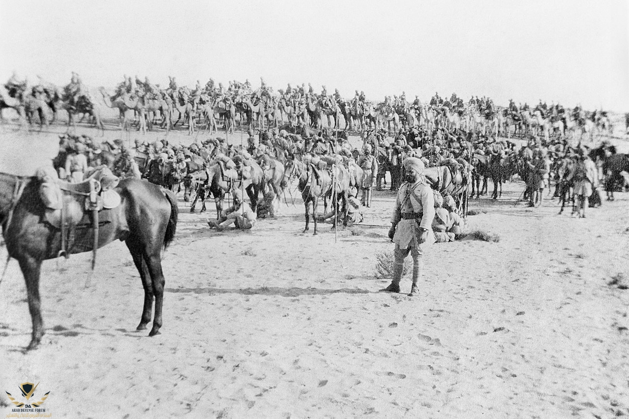 1280px-Mysore_and_Bengal_Lancers_with_Bikanir_Camel_Corps_in_the_Sinai_Desert_1915_IWM_Q15568.jpg