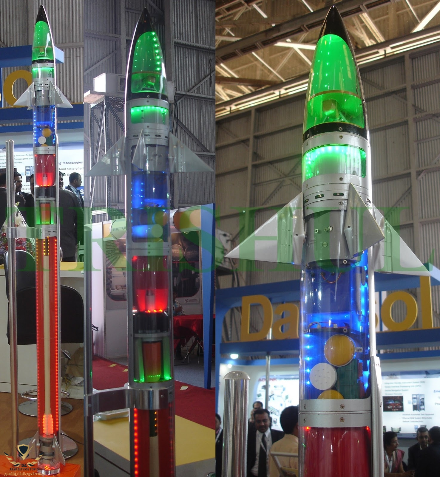 Barak-8 Scale-Model at BDL's booth at Aero India 2013.jpg