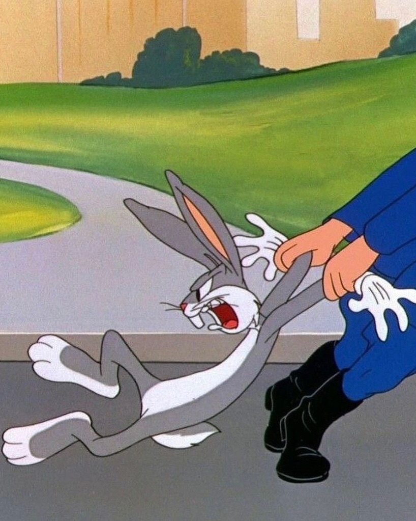 bugs bunny didn’t start as a main character. a prototype version sometimes called ‘happy rabbi...jpg