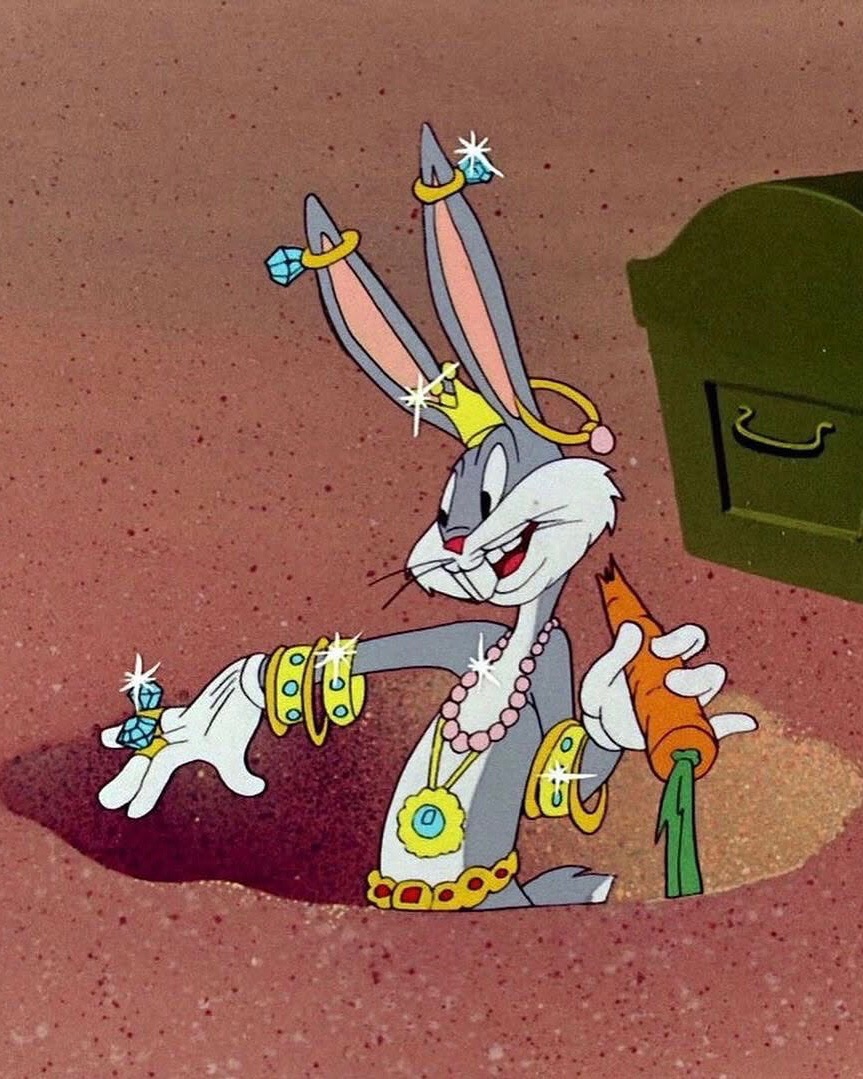 bugs bunny didn’t start as a main character. a prototype version sometimes called ‘happy rabbi...jpg