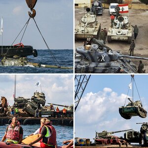 دبابات و مدرعات لبنان تحت البحر