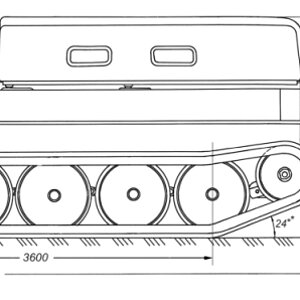 Рис. 1.1. Габаритные размеры снегоболотохода ГАЗ-34039.jpg